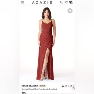 Azazie Deandre dress in rust (size A10)
